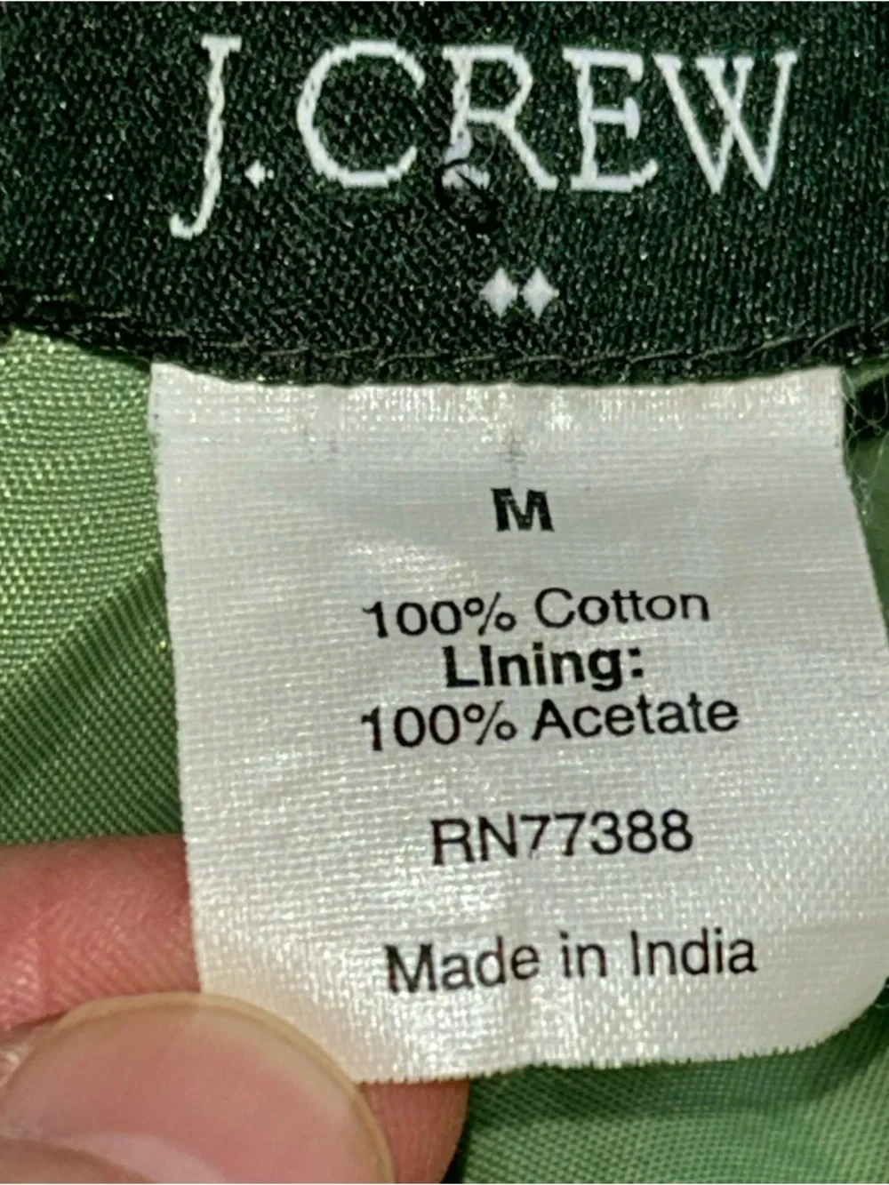 J. Crew Women’s Green Cotton Double Breasted Pea Coat Lined Size M Vintage Y2K - Picture 6 of 8
